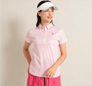 Callaway卡拉威出口日本原单高尔夫女装短袖POLO T恤印花吸水速干