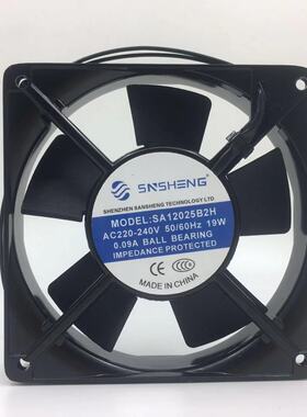 三胜SNSHENG SA12025B2H静音轴流风扇风机 AC220-240V 19W 0.09A