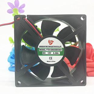 应天 YTD128025B03300 12V 0.18A 2.16W 8CM 8025 散热风扇