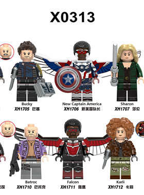 欣宏X0313益智拼装玩具儿童战星巴托克猎鹰系列卡莉泽莫积木人仔