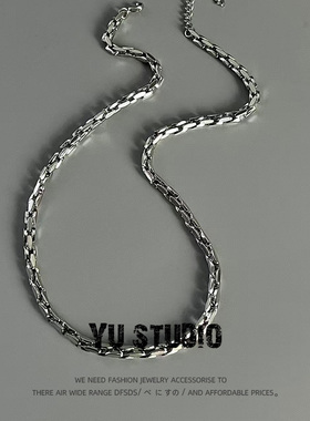 YUSTUDIO逆鳞项链男高级感小众锁骨链潮牌百搭配饰钛钢古巴链