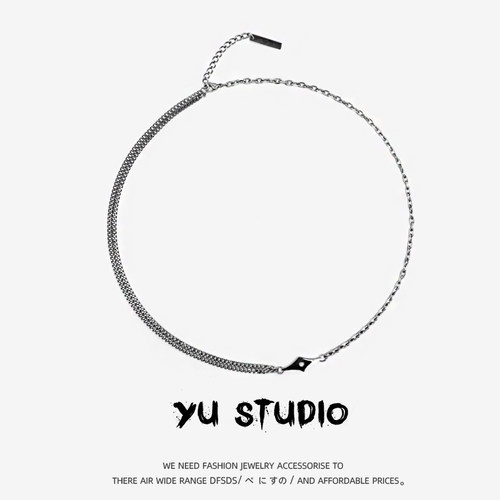 YUSTUDIO钛钢双层设计中性风项链