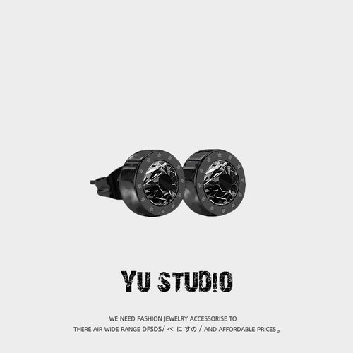 YUSTUDIO莫桑石欧美情侣高级耳钉