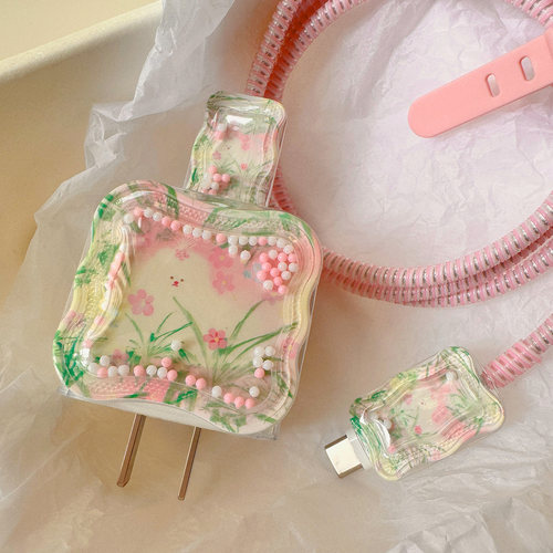 花花小狗数据线保护套