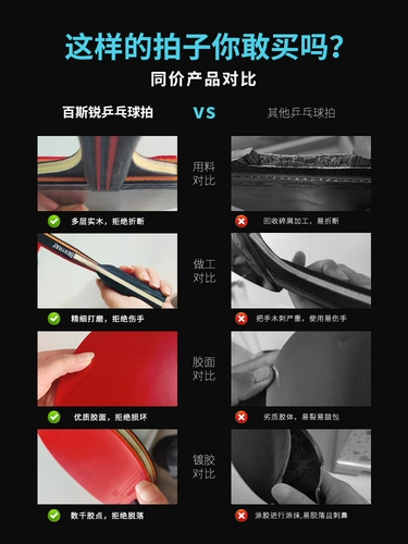 Профессиональная ракетка для настольного тенниса для начинающих для школьников, подходит для студента