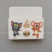 猫和老鼠壁挂式 磁吸收纳盒免打孔冰箱置物架洞洞板文具杂物整理盒