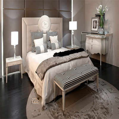 意大利真皮床定制轻奢床现代床北欧床极简床个性时尚床布艺床定制