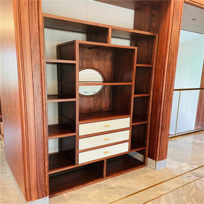 别墅家具定制北美黑胡桃家具定制卯榫结构书架装饰家具新中式实木