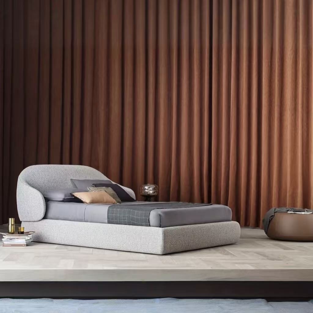 意大利床定制别墅双人床定制时尚布艺双人床真皮床个性双人床定制