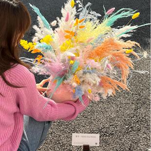 白日烟花成品花束蓬莱松永生花摆件白日焰火花束送生日乔迁开业