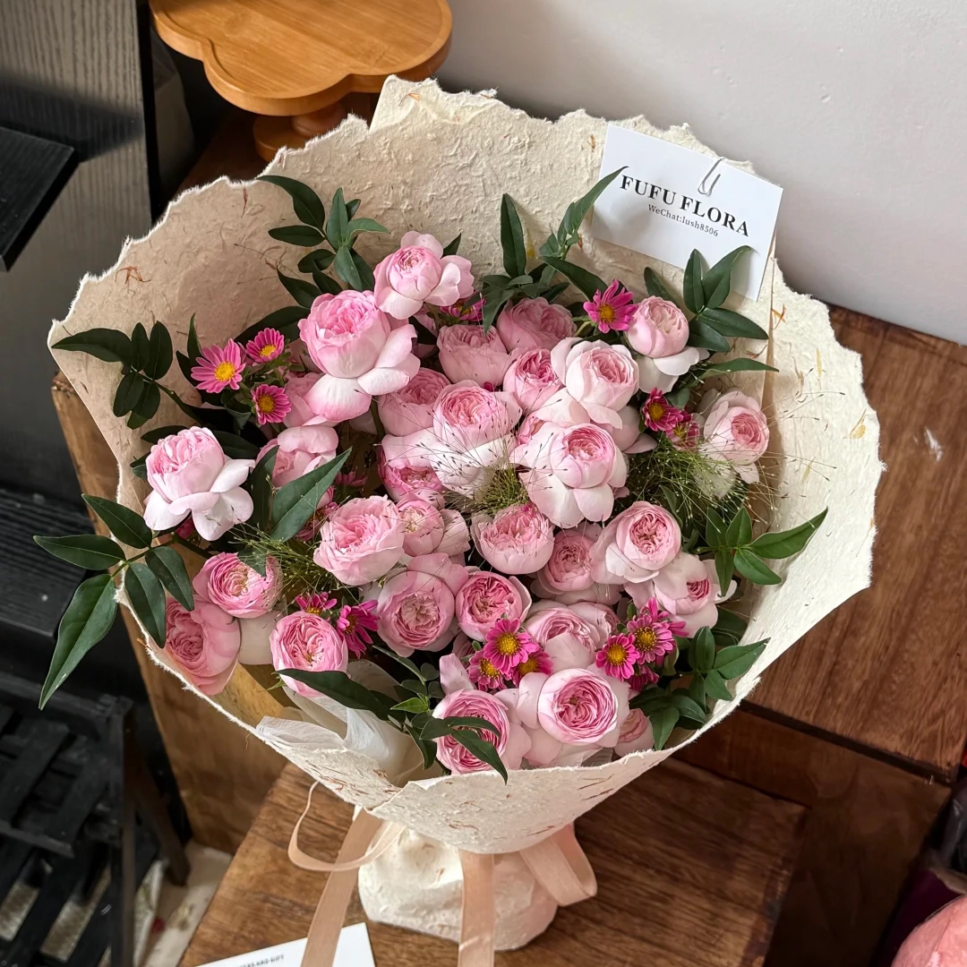 小众多头玫瑰折射泡泡苏菲宝贝朱鲜花速递(同城)