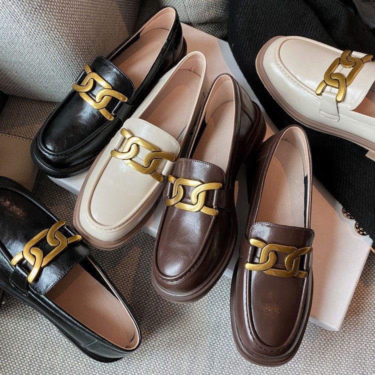 乐福鞋2025春季新款女鞋粗跟低跟低帮鞋复古小皮鞋英伦风深口单鞋,流行男鞋,马丁靴,淘宝优惠券,粉丝福利购,淘宝优惠卷