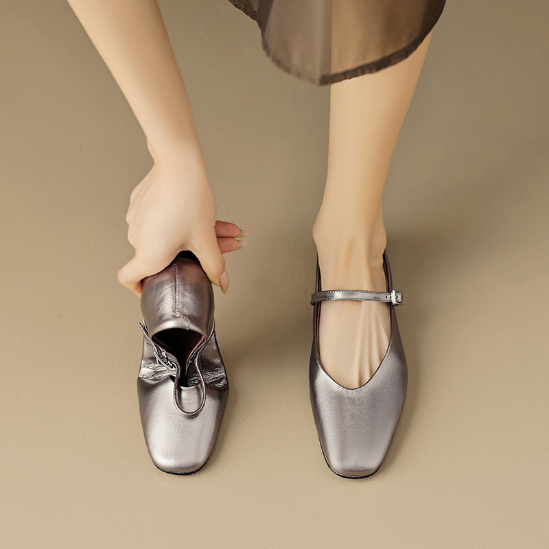 巨软~巨舒适~真皮百搭平底单鞋女2023新款时尚一字带通勤豆豆鞋,居家布艺,居家婚庆拖鞋,淘宝优惠券,粉丝福利购,淘宝优惠卷