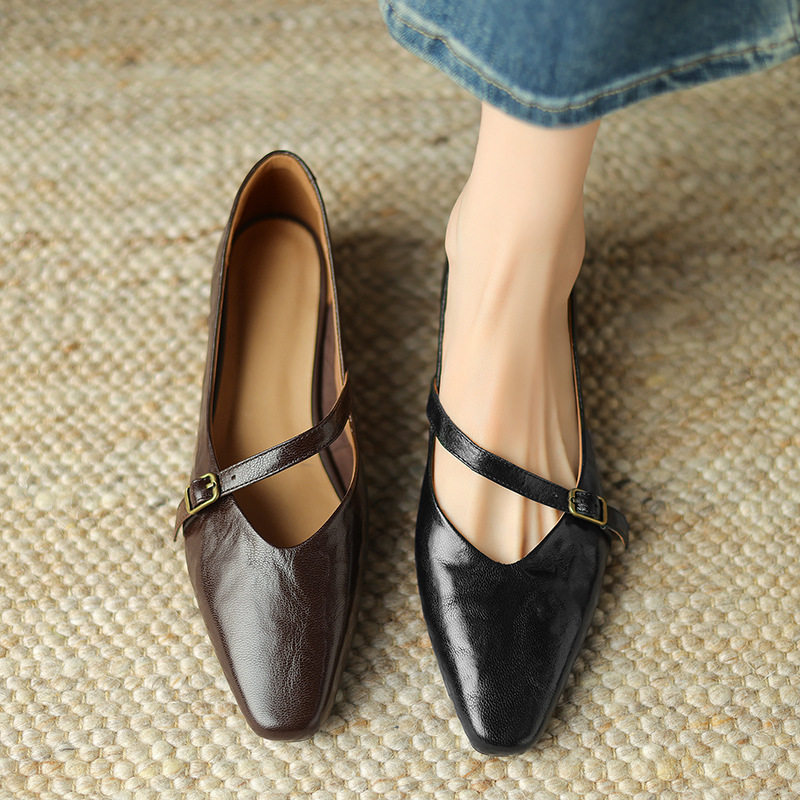 头层羊皮！法式复古玛丽珍鞋女低跟真皮单鞋浅口小方头猫跟皮鞋子,运动/瑜伽/健身/球迷用品,广场舞鞋,淘宝优惠券,粉丝福利购,淘宝优惠卷