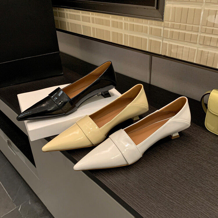 软皮两穿~法式猫跟单鞋2023尖头显瘦细跟3cm低跟气质女鞋大小码32,居家布艺,居家婚庆拖鞋,淘宝优惠券,粉丝福利购,淘宝优惠卷