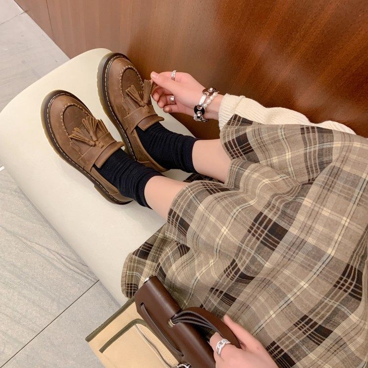 秋季新款女鞋乐福鞋女休闲英伦风流苏单鞋女平底女鞋马丁靴女秋冬,女鞋,马丁靴,淘宝优惠券,粉丝福利购,淘宝优惠卷