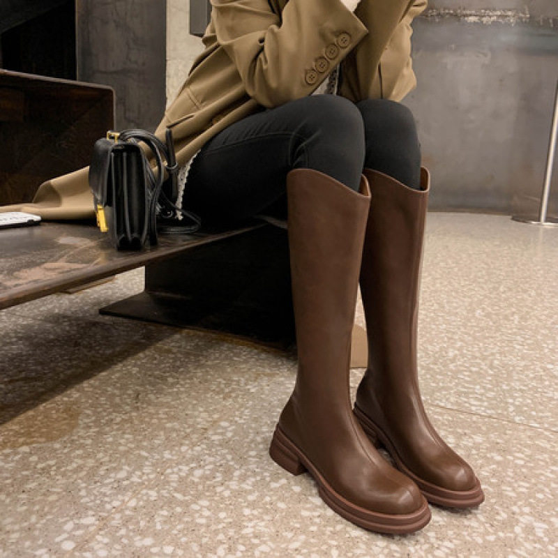 V口厚底高筒靴女小个子增高显瘦长靴不过膝秋冬真皮长筒骑士靴,居家布艺,居家婚庆拖鞋,淘宝优惠券,粉丝福利购,淘宝优惠卷