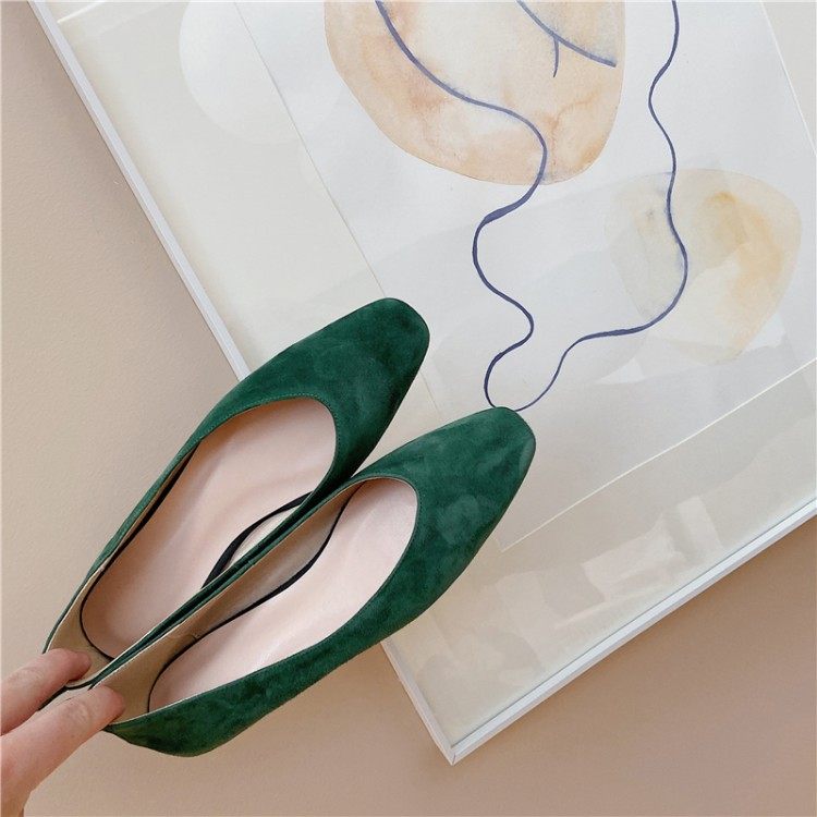 女鞋羊翻皮方头浅口单鞋韩版简约复古平底鞋一脚蹬乐福鞋透气,女鞋,马丁靴,淘宝优惠券,粉丝福利购,淘宝优惠卷