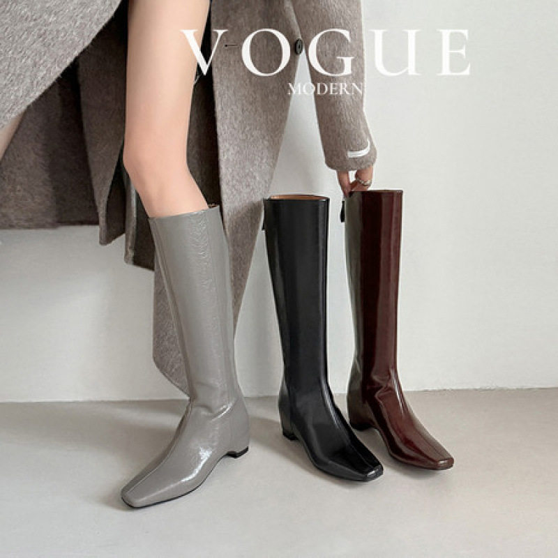 平底方头骑士靴女显瘦显高高级感小众2025秋冬新款小个子高筒长靴,居家布艺,居家婚庆拖鞋,淘宝优惠券,粉丝福利购,淘宝优惠卷