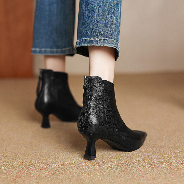 羊皮 跟高 5CM 秋冬新款气质尖头法式百搭后拉链细跟高跟短靴绒里,户外/登山/野营/旅行用品,登山鞋/徒步鞋,淘宝优惠券,粉丝福利购,淘宝优惠卷