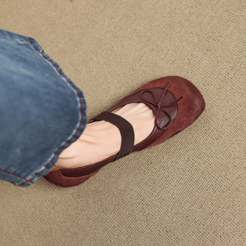 牛皮~内增高法式复古蝴蝶结浅口玛丽珍鞋配裙子百搭芭蕾舞单鞋女,户外/登山/野营/旅行用品,登山鞋/徒步鞋,淘宝优惠券,粉丝福利购,淘宝优惠卷