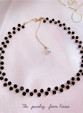 choker黑色甜美风高级感锁骨链