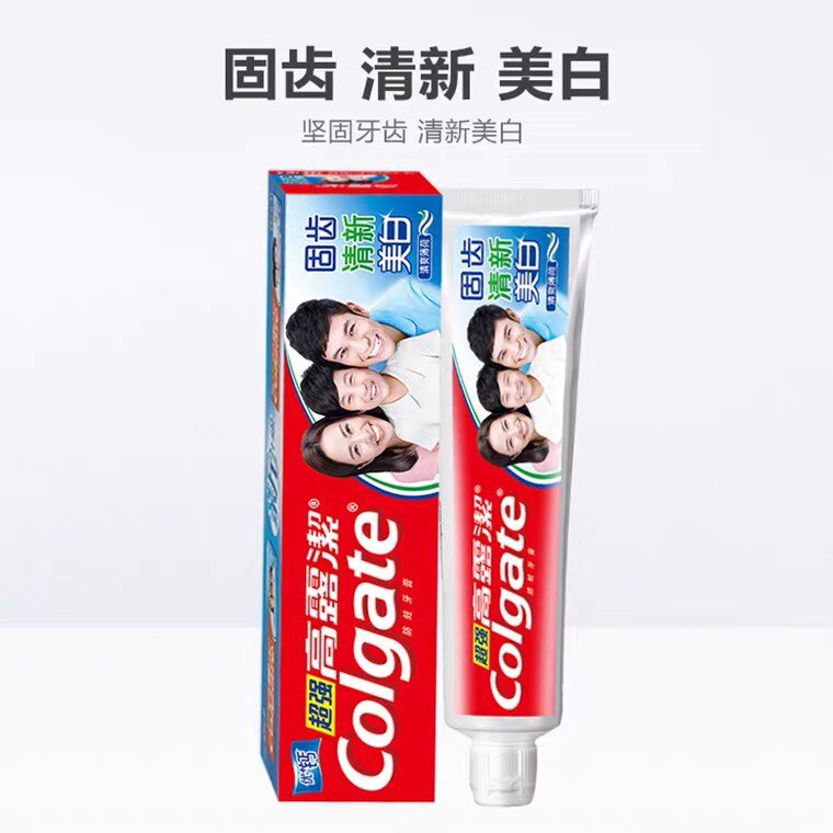 6支装高露洁超强牙膏140g90g 防蛀固齿清新美白家庭套装 包邮