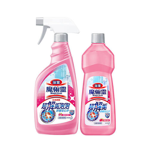 进口台湾Kao花王浴室魔术灵玫瑰香型清洁剂浴室专用清洁剂500ml