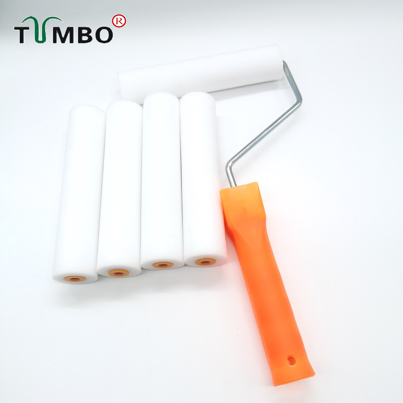 工厂直销6寸平头海绵滚筒刷油性绘画无死角不掉毛修补墙修边改色