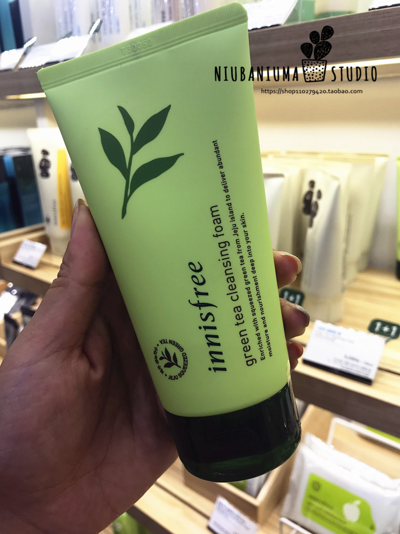 ÏÖ»õº«¹úÈÈÂôINNISFREEÔÃÊ«·çÒ÷ Â̲èÅÝIJ¹Ë®±£ÊªÏ´ÃæÄÌ150ML