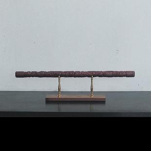 摆件支架圆棒盘龙棍如意棒画卷柱形艺术工艺品桌面摆设展示架托架