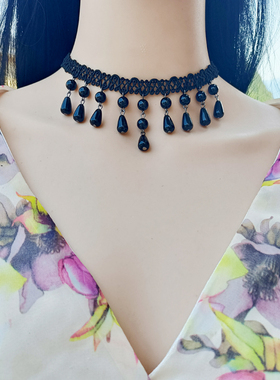 蕾丝低领项链锁骨女遇鑫宝贝