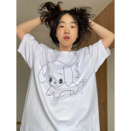 曼斯特物种我是狗短袖原创可爱卡通趣味印花纯色打底纯棉情侣T恤