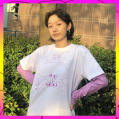 卡通趣味印花短袖 曼斯特物种 厌学系列原创设计2020春夏新款 T恤女