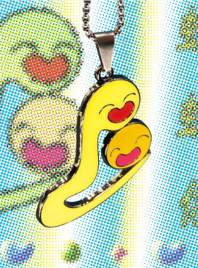 曼斯特物种男女锌合金可爱项链快乐