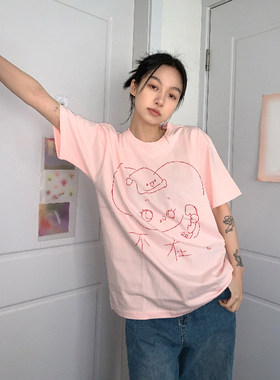 19卡通中等复古纯棉男女快乐