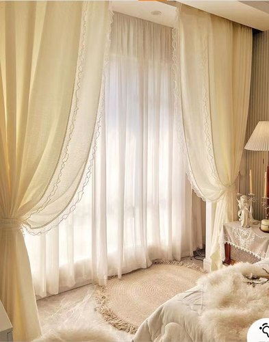 加厚纱帘棉麻纱透光不透人