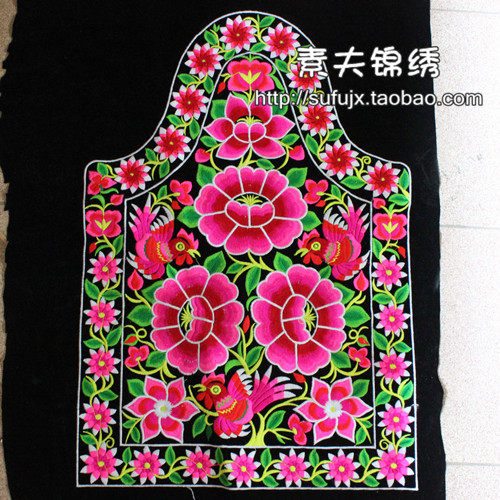 小孩背被辅料机绣苗族挑花