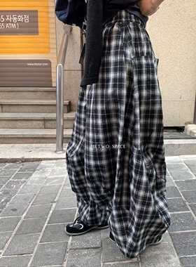 METWO 2025春夏新款韩系简约ins百搭8800#33大爱自留款山本格子裤