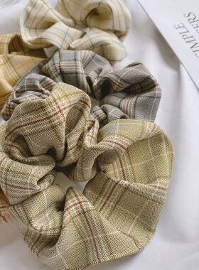 CIGEL家 独家定制韩国bm头绳皮筋女ins简约法式波点格子碎花发圈