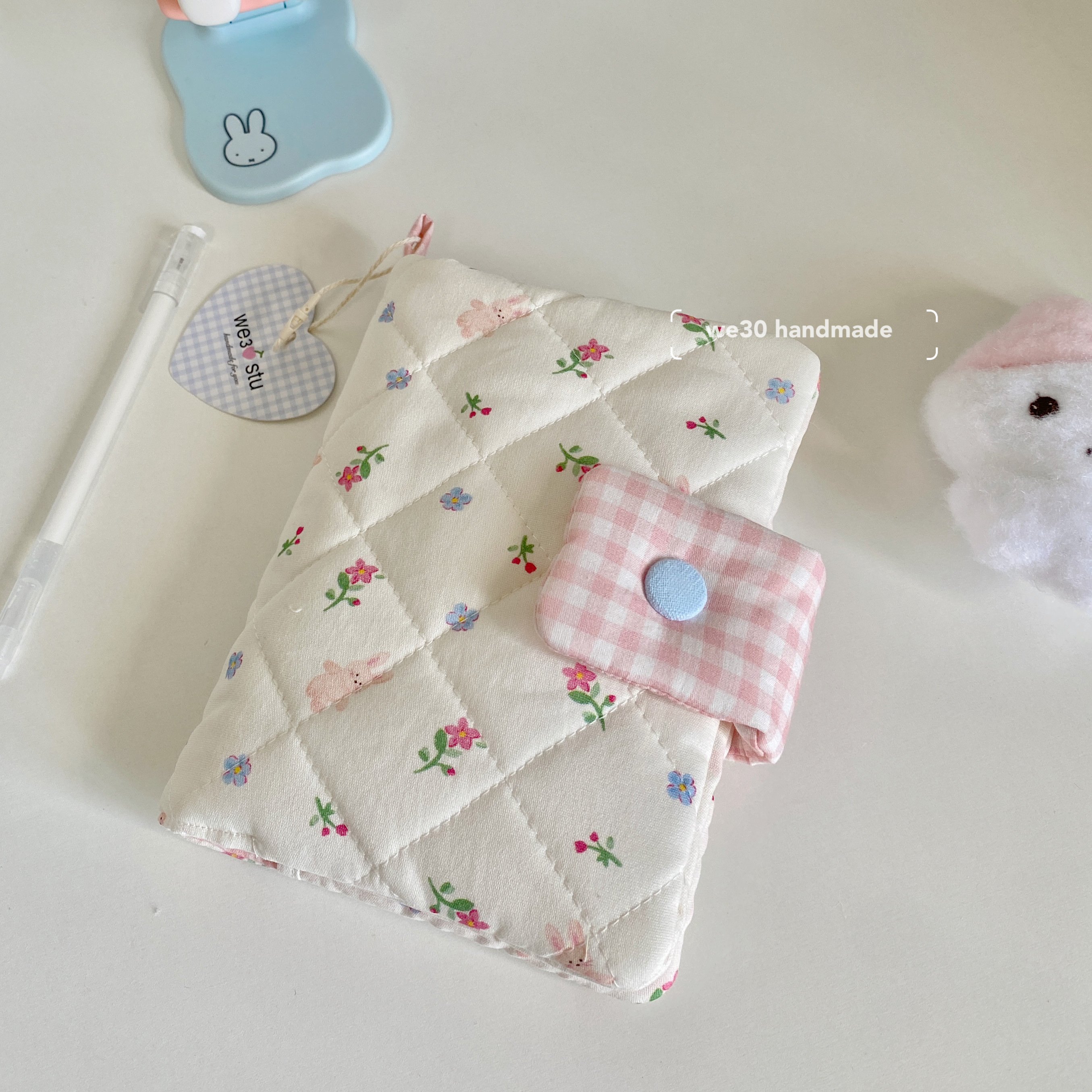 Ins风原创手工韩国布料可爱奶油风a6a5m5手作书衣书皮手账本