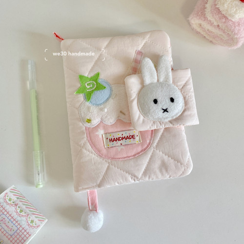 原创手作ins风可爱米菲书衣a5a6手帐本日记书衣便携口袋书收纳