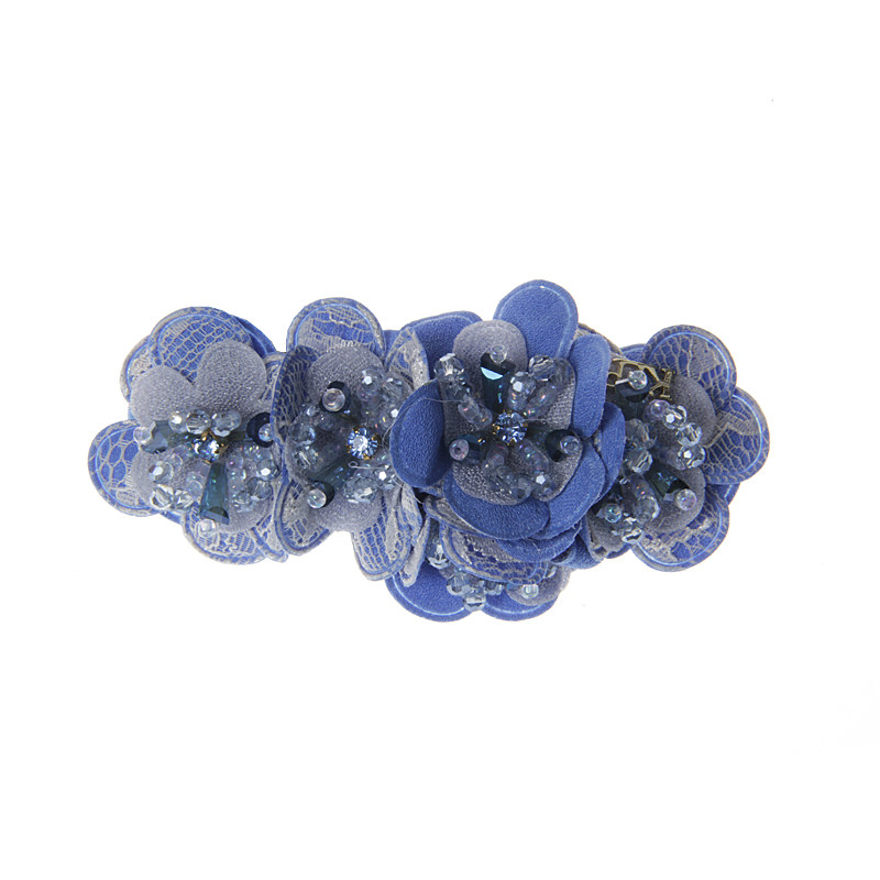 韩版水晶网纱顶夹时尚风头饰品