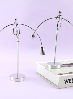 创意物理摇摆趣味工艺品小铁人