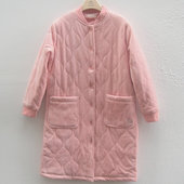 休闲女睡袍940622024 长袖 康妮雅家居睡衣新款 剪绒布夹棉立领开衫