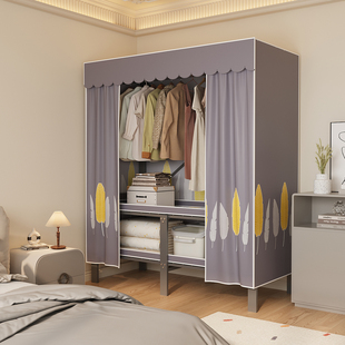 衣柜一体式 家用卧室衣服收纳柜小户型省空间租房小衣柜单人 免安装