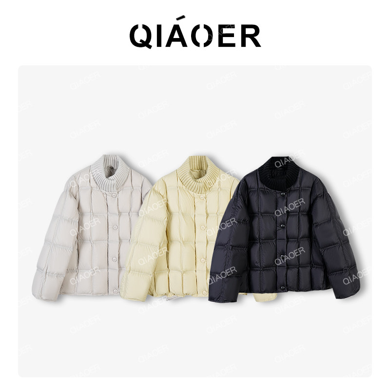 乔儿定制【豆腐块】95白鸭绒时尚百搭保暖冬季简约潮流休闲羽绒服