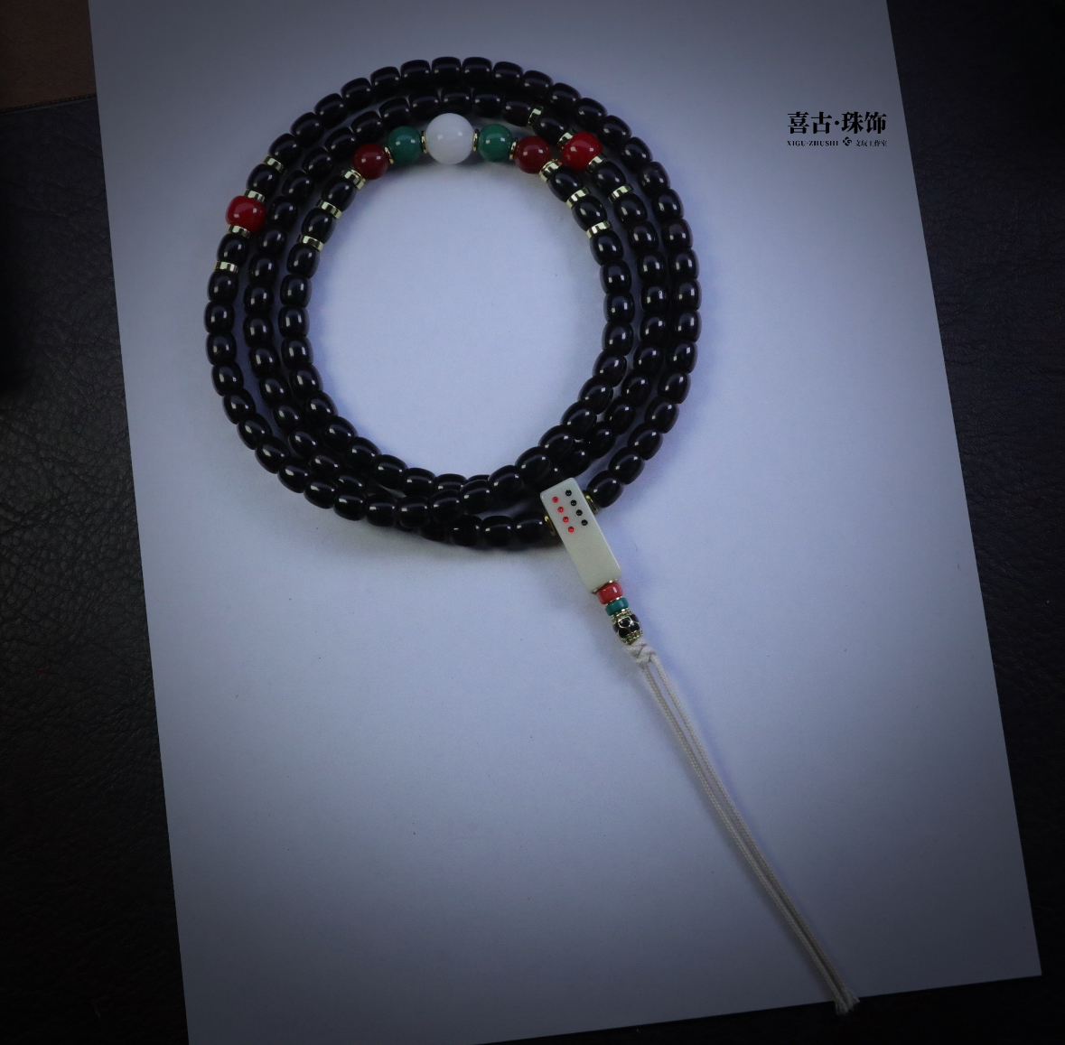 椰蒂脖挂108颗朝珠款珠链珠串