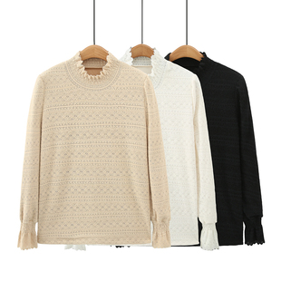 200斤大码女装秋冬新款加绒加厚胖妹妹蕾丝打底衫遮肚子显瘦上衣