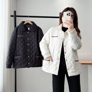 小香风胖妹妹棉衣遮肚子显瘦棉服 秋冬新款 200斤大码 女装